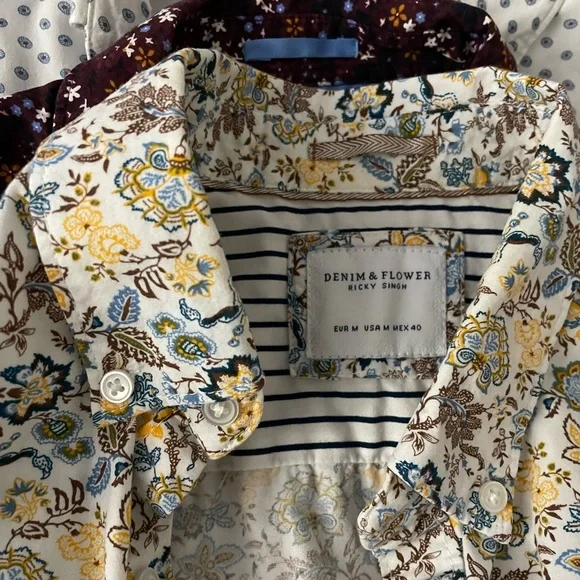 6 bundle LOT mens M button down shirts. - Picture 8 of 12